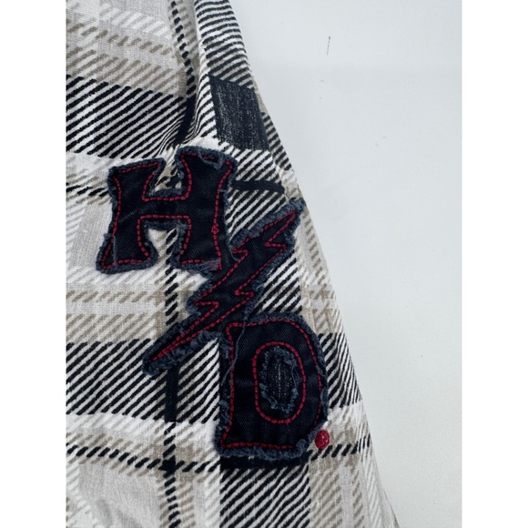Harley Davidson Flannel Shirt XL Plaid Patches Button Up Embroidered Pearl Snaps - Picture 3 of 15